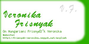 veronika frisnyak business card